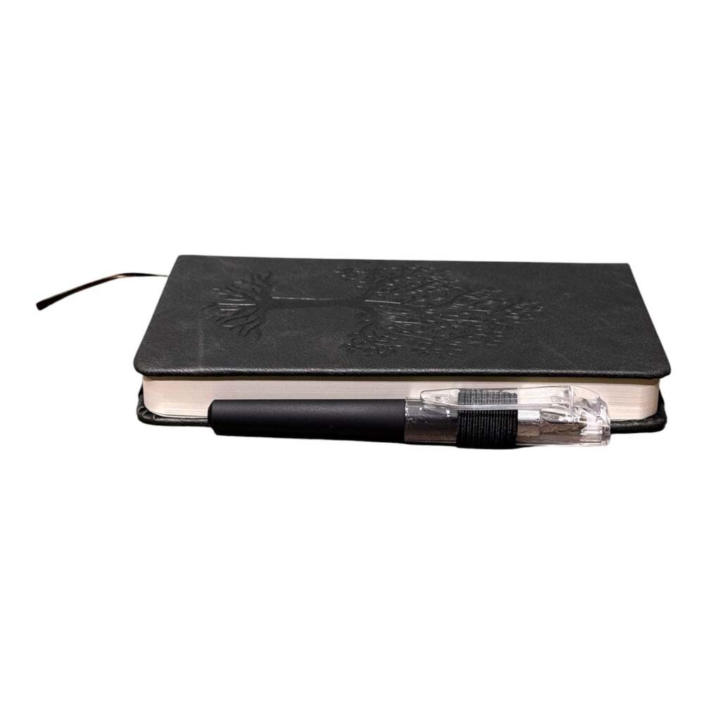 Black Tree of Life Embossed Small Hardcover Lined Journal with Pen - Picture 5 of 6